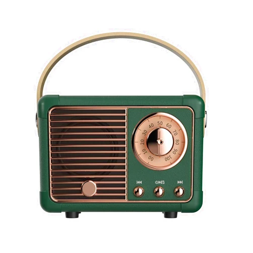 Dosmix Retro Bluetooth Speaker, Vintage Decor, Mini Wireless Bluetooth Speaker, Cute Old Fashion Style for Kitchen Desk Bedroom Office Party Outdoor Accessories for iPhone Android (Green)