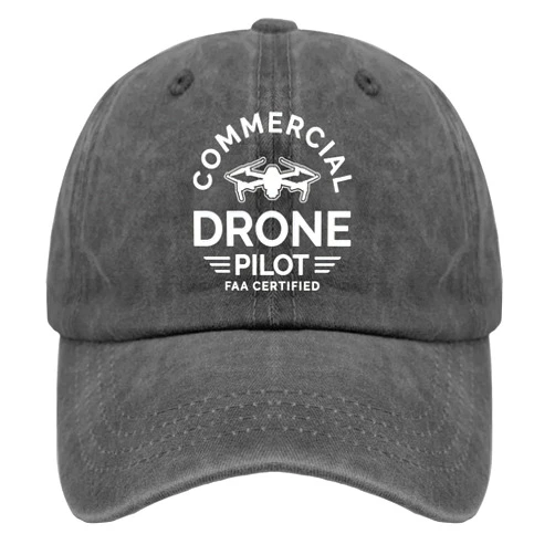 NEWSED Commercial Drone Pilot FAA Certified Hat Vintage Cotton Washed Baseball Caps Adjustable Dad Hat