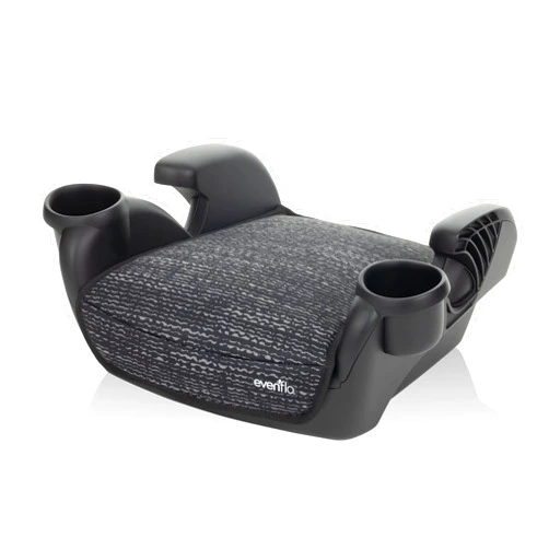 Evenflo GoTime No Back Booster Car Seat, Forward Facing (Static Black)
