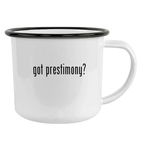 Molandra Products got prestimony? - 12oz Camping Mug Stainless Steel, Black