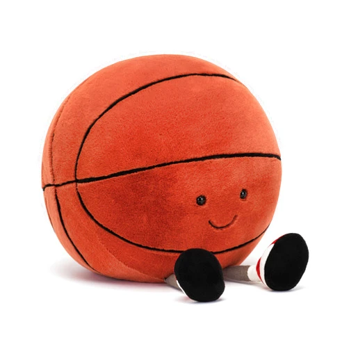 Jellycat Amuseables Basketball Stuffed Toy, 12.5 inches - Basketball Plush Gift for Sports Fans
