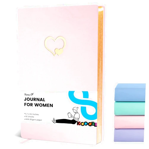 Koogel Pink Cute Journal for Women, 5.7