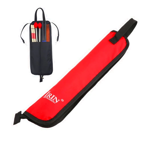 Fiozinx Drumsticks Bag Drum Sticks Bag Holder Drumstick Percussion Carrying Case Handbag Oxford Bag Gift for Drummers, Beginners in Band (Red)