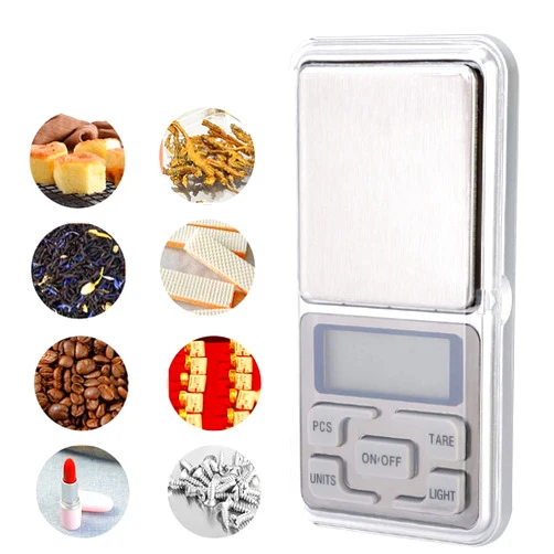 Rosvola Digital Jewelry Scale, Mini Electronic Jewelry Carat Scale Laboratory Balance Gold Silver Diamond Stone Calibration Weight Measuring Tool for Weighing Precious Gems