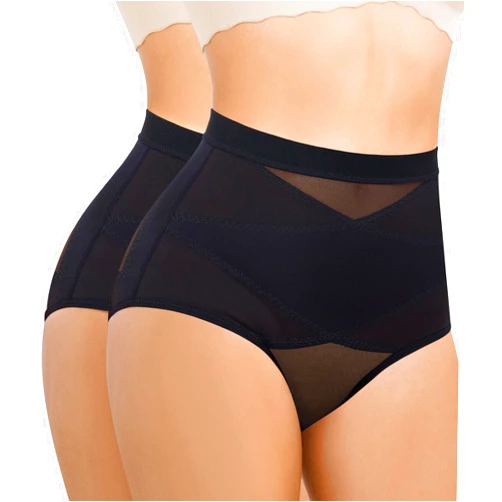 Nebility 2 Piece Tummy Control Shapewear Butt Lifting Underwear for Women Lower Belly Waist Trainer Seamless Faja Body Shaper
