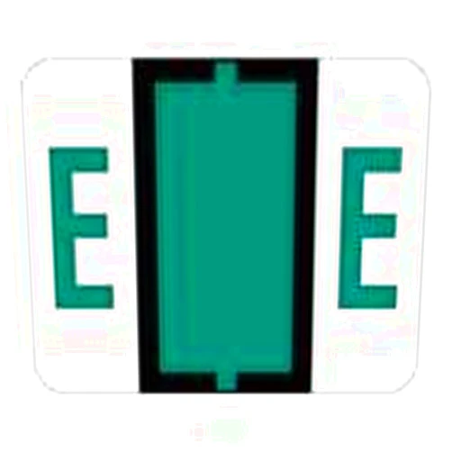 Smead Compatible Alphabetic Labels - BCCS Series (Sheet) E- Dk. Green