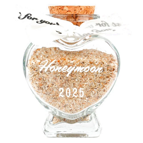 JKJYSJ Honeymoon Keepsake Jar 2025 - Wedding Gift for Newlyweds & Engaged Couples - Bridal Shower Registry Must-Have for Honeymoon Essentials