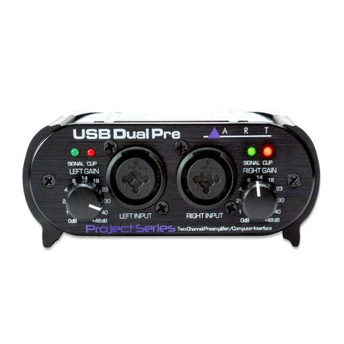 ART USB Dual Pre Two Channel Preamplifier/Computer Interface (USBDUALPREPS),Black
