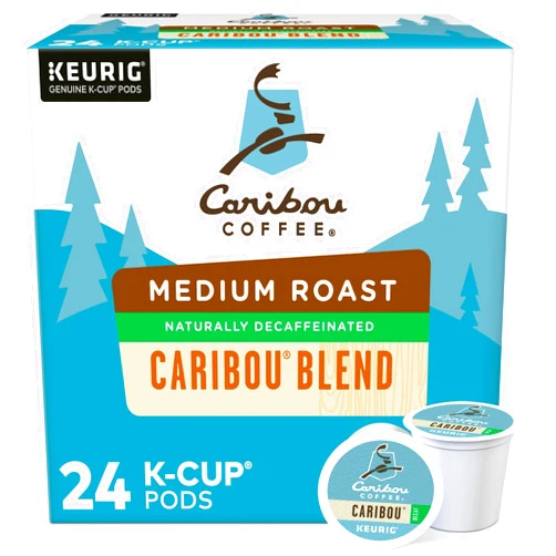 Green Mountain Coffee Roasters Caribou Coffee Decaf Blend K-Cup, 24 Count (Pack of 1)