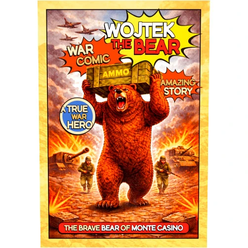 By Sawicki's Bookshelf (Author) Wojtek the Bear: A True War Hero, The Brave Bear of Monte Casino, War Comic