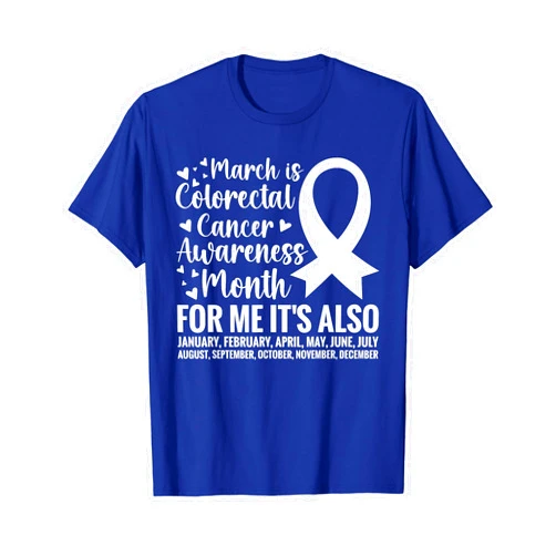 Colon Cancer Awareness Apparel Colorectal Cancer Awareness Month Colon Cancer Survivor T-Shirt