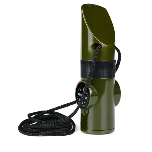 Mehungrered Emergency Survival Whistle, 7-in-1 Outdoor Multifunctional Tool Safety Whistle with Lanyard, Ideal for Kayaking, Boating, Hiking, Camping, Climbing, Hunting, Fishing, Rescue Signaling
