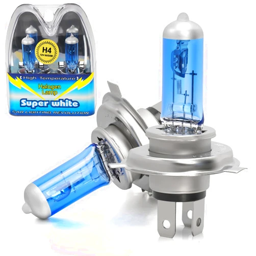 SUPAREE H4 Halogen Bulb, Super Bright 12V 55W 5000K Warm White Car High Low Beam Fog Light Replacement Lamp, Pack of 2