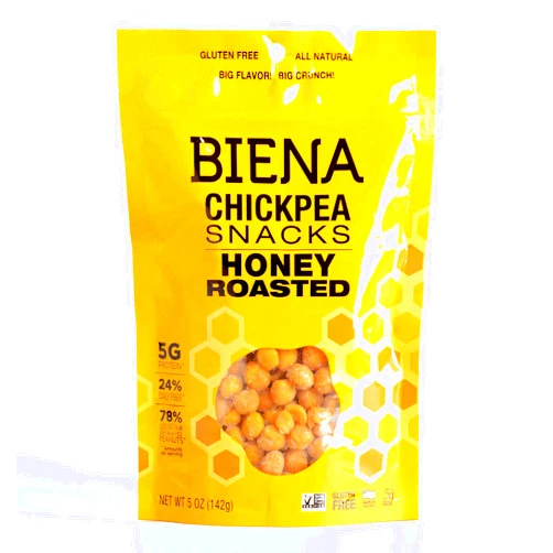 The Silk Road A Global Tasting Experience Biena Honey Roasted Chickpea Snacks 5 oz each (2 Items Per Order)