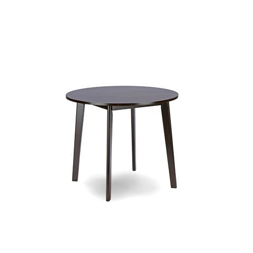 Baxton Studio Debbie Mid-Century Round Dining Table, Dark Brown