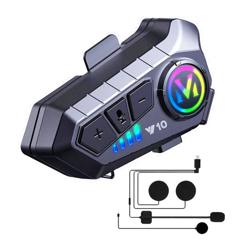 SUOOKC Motorcycle Bluetooth Headset Speaker Skiing Earphone Waterproof Bluetooth Helmet Headset with Noise Cancellation Ultra-Thin Wireless Bluetooth Headphones for All Helmets