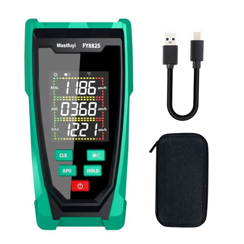 Mastfuyi Geiger Counter Nuclear Radiation Dosimeter, Rechargeable Nuclear Radiation Detector, X-ray Gamma Beta Nuclear Radiation Monitor Meter, Large Color LCD Display, Real Time Alarms