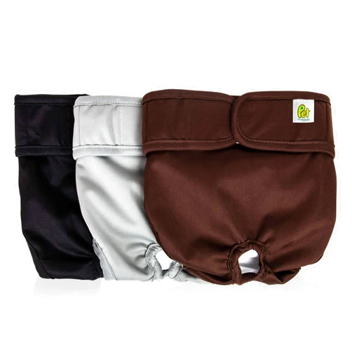 Pet Magasin Reusable Washable Dog Diapers (Pack of 3), Highly Absorbent with Strong & Flexible Closure (Original, X-Large (26
