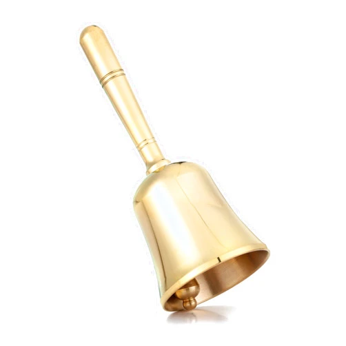 Homelavie Super Loud Solid Brass Small Hand Call Bell for Ringing at Wedding, Hand Bells for Seniors Bedside, Teacher Classroom Bell, Dinner Bell, Tibetan Bells, Meditation Bell (M)
