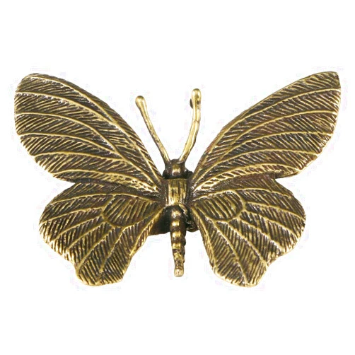 Kichvoe Brass Butterfly Statues, Retro Butterfly Figurine Gold Butterfly Sculpture Metal Insect Animal Ornament for Home Office Garden Desktop Decoration Golden