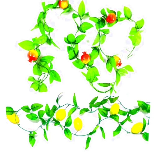 AZMONADIO Sukkot Decorations Etrog Sukkah Decoration Rope, Pomegranate Fruits Garland, Indoor/Outdoor Decor for Jewish Sukkot Holiday
