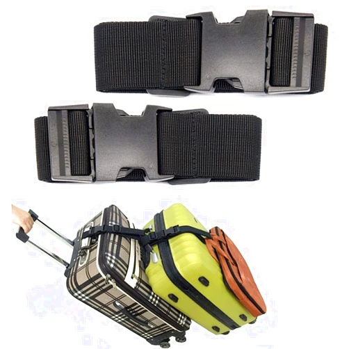 Ajmyonsp 2Pack Add a Bag Luggage Strap Adjustable Suitcase Belt Travel Attachment Black Travel Accessories for Connect Your 3 Luggages Thanksgiving