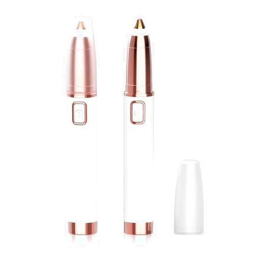 ROSARDEN Electric Eyebrow Trimmer for Women, Facial Hair Painless Razor Removal, Mini Epilator Remover for Face, Bikini, Chin, Peach Puzz, Body, Legs, Powered by Battery (not Included)