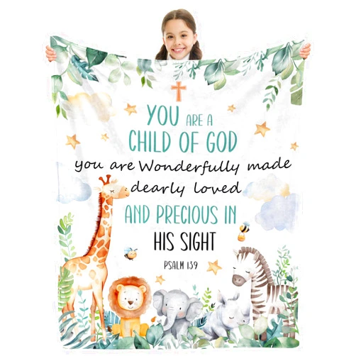 INXENG Baptism Gifts for Boys Catholic - Baptism Blanket for Boys Girl, Christening Gifts for Girls, Christian Gifts for Kids, Girls Baptismal Gift Catholic, Christening Blanket for Kids, 50