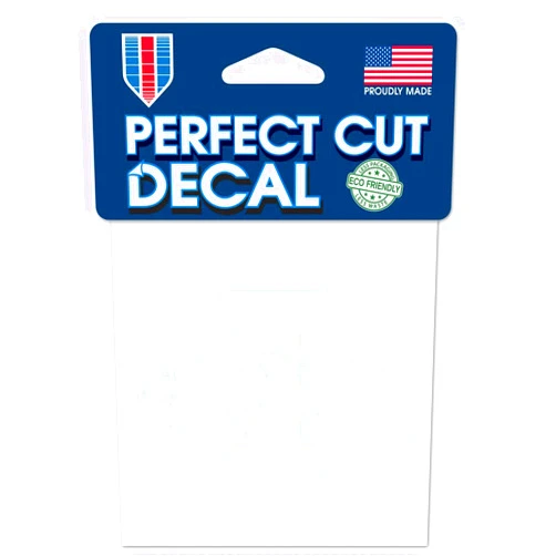 WinCraft NCAA unisex-adult 4x4 Perfect Cut White Decal