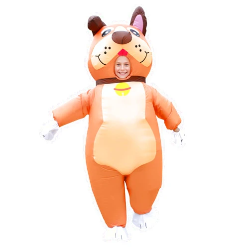 XYJKIDSES Inflatable Costume for Kids Dog Halloween Costumes for Kid Funny Bulldog Blow Up Costumes for Boys Girls Cosplay Party