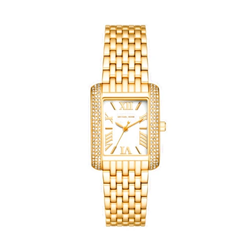 Michael Kors Emery Women's Watch, Rectangular Stainless Steel Watch for Women with Steel or Leather Band