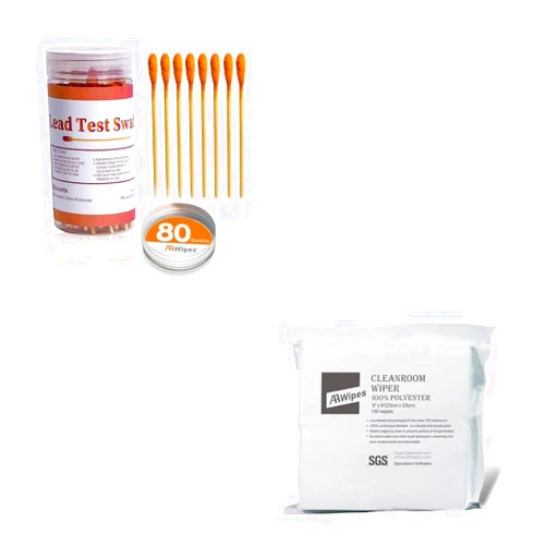 AAwipes Lead Test Kit 80 pcs + AAWipes Cleanroom Cloth Wipes 9