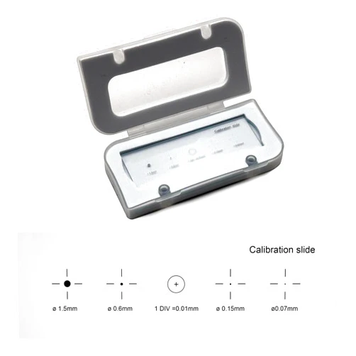 ByteX 0.01mm Dot Crosshair Microscope Camera Slide, Multifunction Plate Reticle, Accurate Calibration Slide Ruler, Stage Micrometer, High-Precision Measurement, Optical Glass, Luxury Packaging