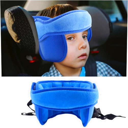 vocheer Baby Car Seat Head Support Band, Adjustable Carseat Sleep Nap Aid Holder Belt Head Protection Strap for Kids 1-5 Years Old Blue