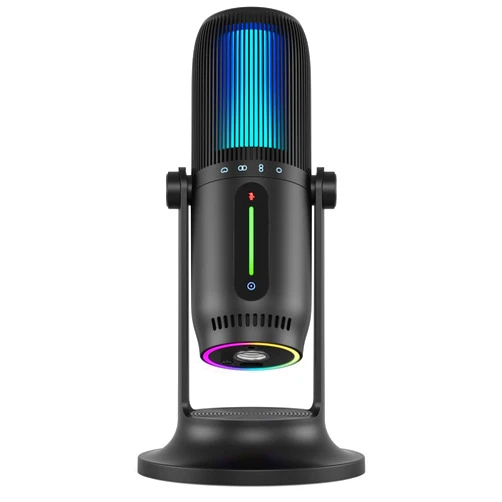 THRONMAX MDRILL Ghost RGB USB Podcast Microphone, Computer Microphone for Recording, Gaming & Voice-Over, Tap-to-Mute, Headphone Jack, 96Khz 24 Bit