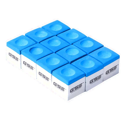 GSE Games & Sports Expert 12-Pack of Billiard/Pool Cue Chalks, Billiard Pool Table Accessories for Home/Tournament Use (6 Colors Available)