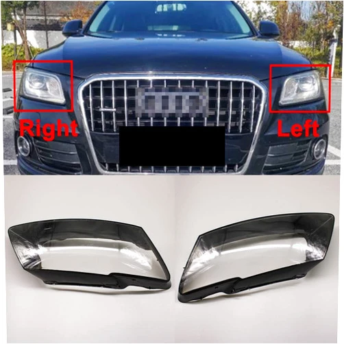 HZTWFC 2 Pieces Headlight Lampshade Headlight Glass Cover Lens Protective Shell Car Headlight Repair Kit Transparent Cover For Audi Q5 2014 2015 2016