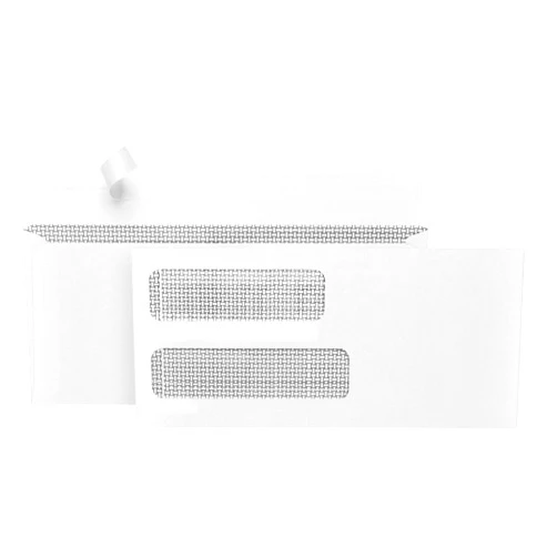 Blue Summit Supplies 500 No. 10 Self Seal Double Window Security Envelopes - Perfect Size for Multiple Business Statements, Quickbooks Invoices, Check Envelopes, and Return Envelopes - Number 10 Size 4 1/8 Inch X 9 ½ Inch