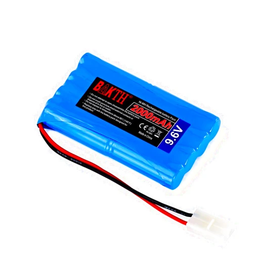 BAKTH 9.6V 2000mAh Rechargeable NiMH RC Battery with Tamiya Connector for RC Car RC Truck RC Airplane RC Boat Traxxas LOSI Associated HPI Kyosho Tamiya Quadcopter Drone Hobby