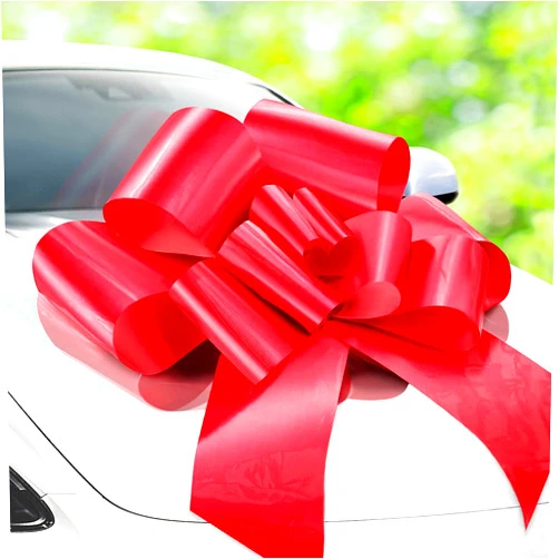 Zoe Deco Big Car Bow (Red, 30 inch) Gift Bows, Giant Bow for Car, Birthday Bow, Huge Car Bow, Car Bows, Big Red Bow, Bows for Gifts, Christmas Bows for Cars, Big Gift Bow, Party Bow