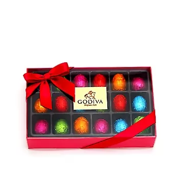 Godiva Chocolatier Assorted Gourmet Chocolate Eggs Gift Box, Individually Wrapped, 18 pc. Easter 2018