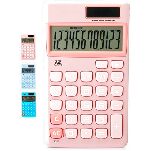 Mr. Pen- Standard Function Calculator, 12 Digits, Small Calculator, Light Pink Solar Calculator, Pocket Calculator, Simple Calculator, Basic Office Calculators, Solar Handheld Calculator