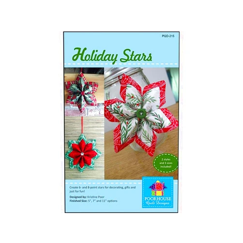 Poorhouse Quilt Designs Holiday Stars Ptrn