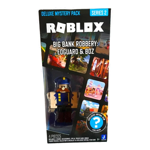 Roblox Deluxe Mystery Pack Action Figure Series 1 - Includes Exclusive Virtual Item (Choose Figure) (Big Bank Robbery: Edguard & Boz)