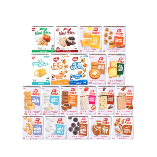 Katz Gluten Free Snacks Variety Pack. Includes Cakes, Cupcakes, Glazed Donuts, Fruit Pies, Soft Pretzels, Muffins, Apple Fritters & Rugelach. Gluten Free Snacks For Adults & Kids. Dairy Free, Nut Free, Peanut Free, Soy Free. Kosher. (Pack Of 20)