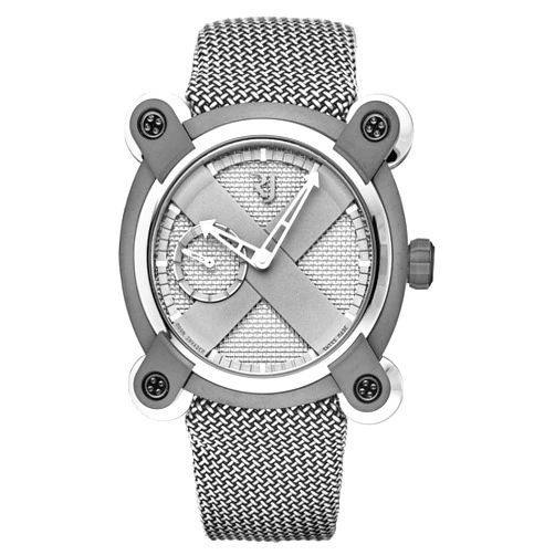 Romain Jerome Men's RJMAUIN.020.03 'Moon Invader' Grey Dial Fabric Strap Titanium Swiss Automatic Watch