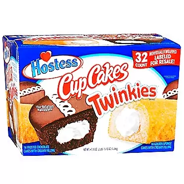Hostess Twinkies & Cupcakes (16 Twinkies & 16 Cupcakes), Individually Wrapped, 32 Total Twinkie/Cupcake 1.34 Ounce (Pack of 1)