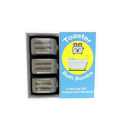 Fat Uncle Toaster Bath Bomb | Funny Novelty Gift Bath Set of 3X Huge 125g Bathbombs for Men and Women