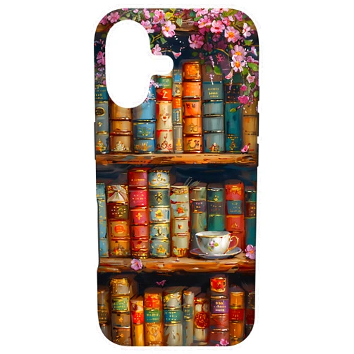 Books Coffee and Flowers Vintage Library Bibliomane Lovers Case for iPhone 17