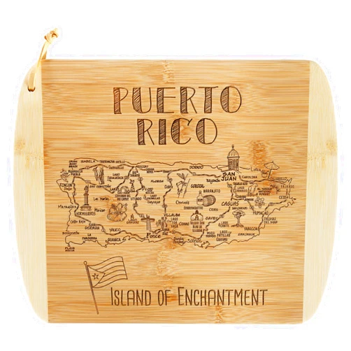 Totally Bamboo A Slice of Life Puerto Rico Serving and Cutting Board, 11